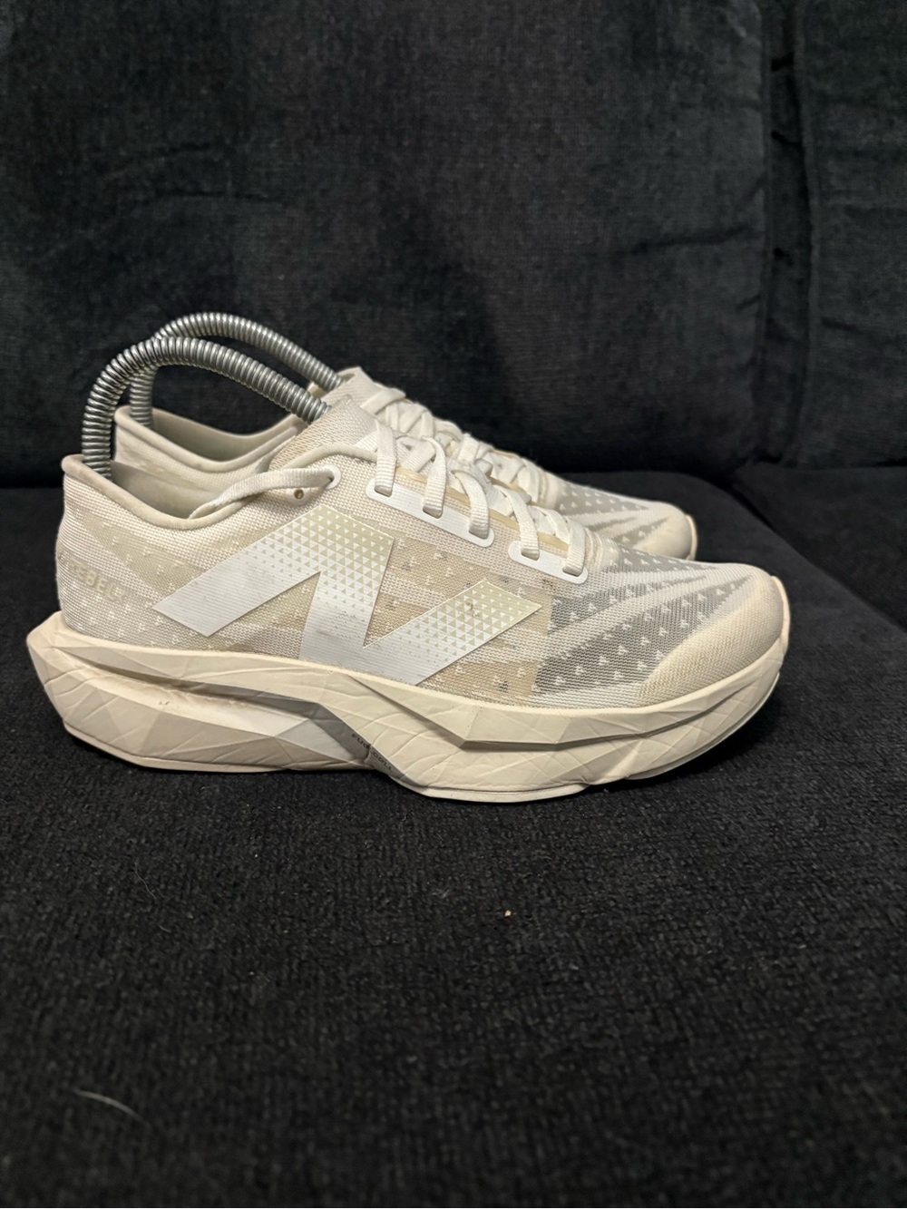 New Balance FuelCell Rebel v4 Women's Size 7.5 White Running Shoes (WFCXLJ4)